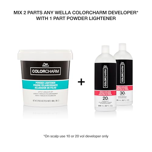 COLORCHARM Powder Hair Lightener 16oz - Up to 7 Levels of Lift, Dust-Free