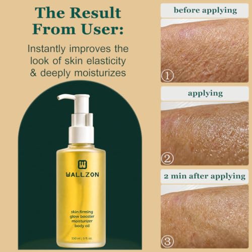 WALLZON Undaria Seaweed Body Oil 5oz - Hydrating Firming Moisturizer for Women