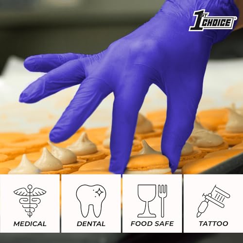 Disposable Indigo Nitrile Exam Gloves - Medium, 3 Mil, 1000 Pack