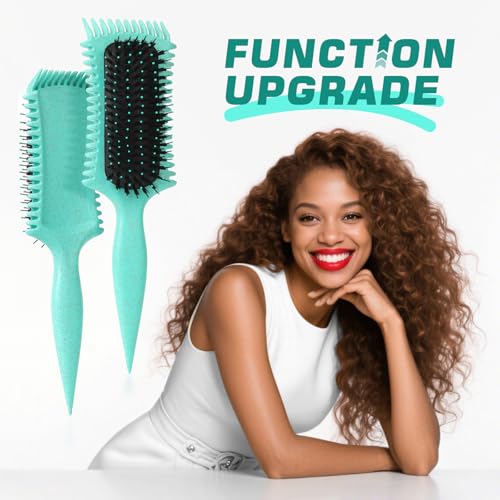 Candy Brush Curl Defining Hair Brush Green - Detangling & Styling for All Hair Types