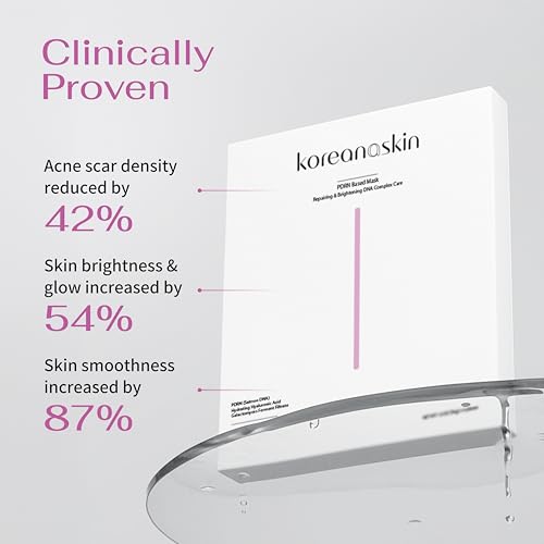 K-Beauty PDRN DNA Complex Hydrogel Sheet Mask ? Korean Regenerative Salmon DNA & Multi-Weight Hyaluronic Acid for Anti-Aging, Firming, Brightening, Deep Hydration ? Box of 4