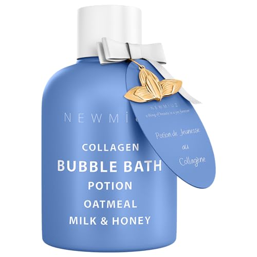 Luxury Collagen Bubble Bath with Oatmeal Milk Honey - Moisturizing Relaxing Spa Gift for Women and Men