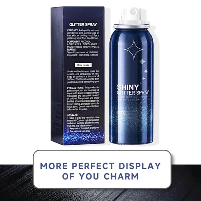 HANYWIL Body Glitter, Glitter Spray for Hair and Body, Spray, Hairspray Clothes, Long-Lasting Shimmer Suitable Stage, Festival Rave Makeup Prom£¨2 x 2.11 Fl Oz