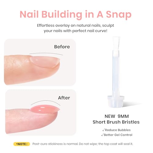 Beetles Builder Gel for Nails HEMA-Free,Pristine Grace Nude Pink 7 in 1 Strengthening Apex Building Nail Extension for Beginners DIY Salon at Home,Nude Builder Nail Gel,UV & LED Lamp Needed