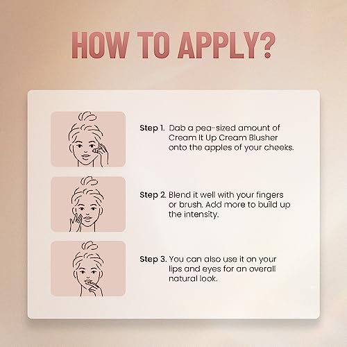Swiss Beauty Cream It Up Blusher | Highly Pigmented | Long-lasting | Buildable & Blendable | All Skin Types | Shade - Natural Flush, 10ml