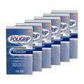 Super Poligrip Denture Adhesive Powder 1.6oz Pack of 6 - Extra Strength, Zinc-Free, Long-Lasting Hold, Original Fresh Flavor - Variation of New / 1.6 Ounce