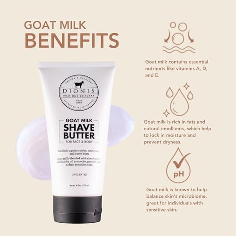 Dionis Goat Milk Men¡¯s Shave Butter Face & Body 6 oz 1-Piece