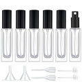 Lil Ray 1 Oz Perfume Atomizer Bottle, Portable Fragrance Bottle, Refillable Glass Spray Bottle for Perfume Cologne Water Alcohol (6 PCS, Black)