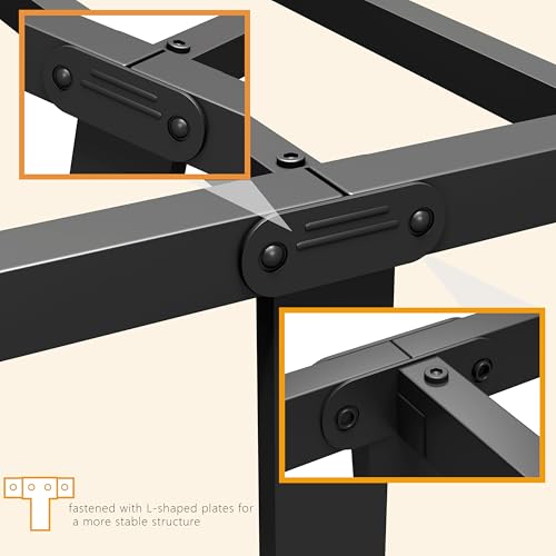 Full Metal Bed Frame with Headboard - Grey, 14 Inch, Heavy Duty, Easy Assembly, No Box Spring Needed - Variation Grey-2 / Full