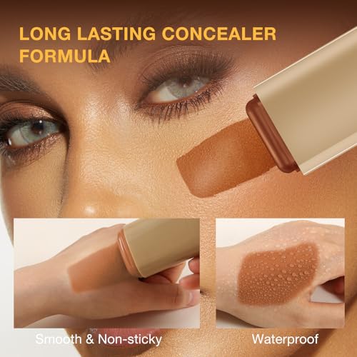 Matte Foundation Stick, Full Coverage Concealer Foundation Makeup, Waterproof Shaping Contour Stick, Long Lasting Moisturizing, Even Skin Tone