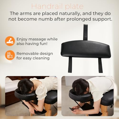 Adjustable Bed Massage Headrest with Arm Rest & Face Cradle for Home Therapy