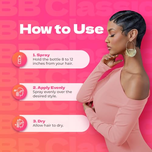 Bronner Bros Pump It Up Styling Spritz Regular 80% ? Fast-Dry Hair Spray with Vitamin B5, Silk Amino Acids & Proteins ? Flexible Hold Finishing Spritz Hairspray, No Build-up or Stiffness ? 8oz