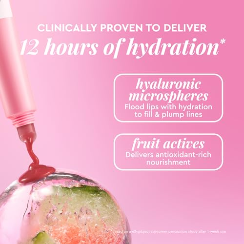Hydrating Lip Balm with Hyaluronic Acid - Watermelon Bingsoo - 12Hr Moisturizer & Plumper