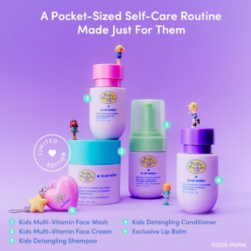 Kids Skincare & Haircare Gift Set with Lip Balm - Polly Pocket Variation
