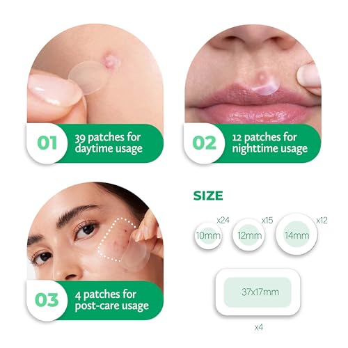 SoloVegan 165pcs Acne Patches Set - Invisible Hydrocolloid Spot Cover & Blemish Treatment