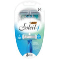 BIC Soleil Comfort 4-Blade Disposable Razors for Women Sensitive Skin Razor for a Smooth and Close Shave, 3 Piece Razor Set (Pack of 2)