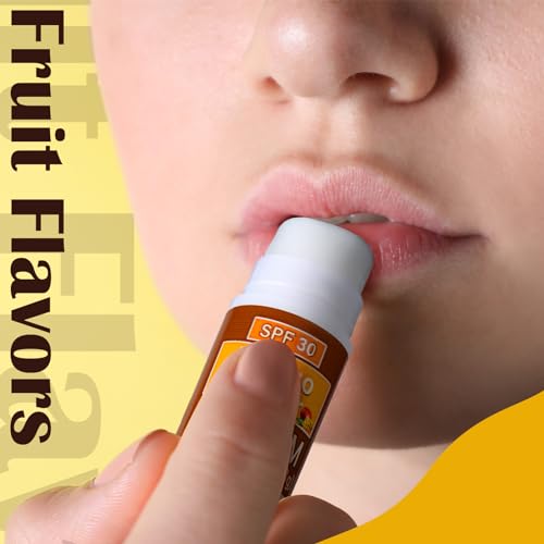 60 Pcs Sunscreen Lip Balm Set SPF 30 Assorted Flavors Bulk Lip Sticks - Variation 60