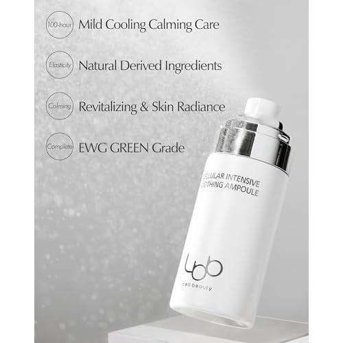 LBB Cellular Intensive Soothing Ampoule - Vegan Moisture Glow Calming Face Spray Serum - Skin Balancing, Radiance, Moisturizing - Tangerine Cellular Red Ginseng, Prebiotics 2.03 fl.oz.