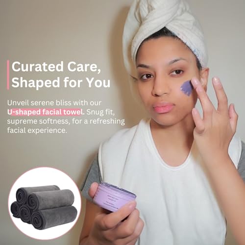 Efforest White Microfiber Facial Towels for Estheticians - Pack of 5, Spa & Skincare