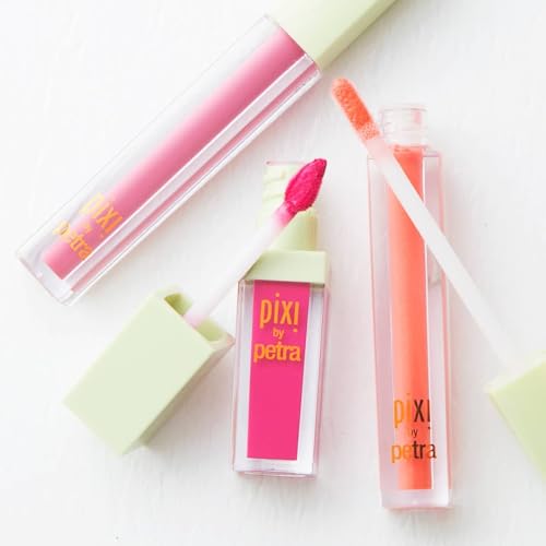 Pixi LipLift Max | Volumizing Lip Plumper with Peptides, Jojoba Oil & Aloe | Glossy Finish with Cooling Mint Tingle | Wear Alone or Over Lipstick | Sheer Rose | 0.09 oz/ 2.7g