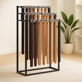 Black Metal Belt Display Rack, Tie & Scarf Organizer for Closet & Retail