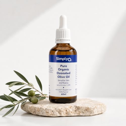 Organic Ozonated Olive Oil for Skin & Face by Simply O3 - Anti-Aging & Acne Treatment