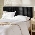 Wall Mounted Queen Headboard - Black Velvet Bed Headboard - Hearth & Harbor