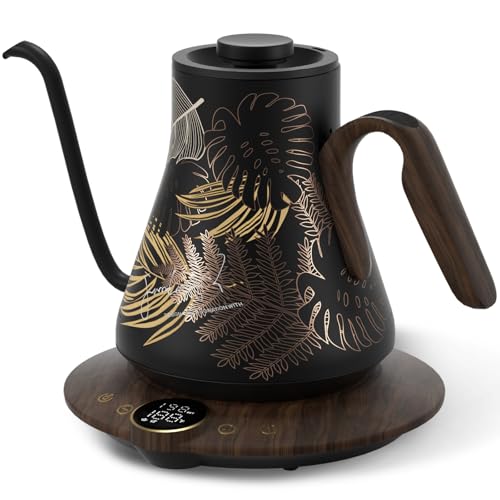Cocinare Flow B9 Gooseneck Electric Kettle with ±1°F Temperature Control - Rainforest Variation