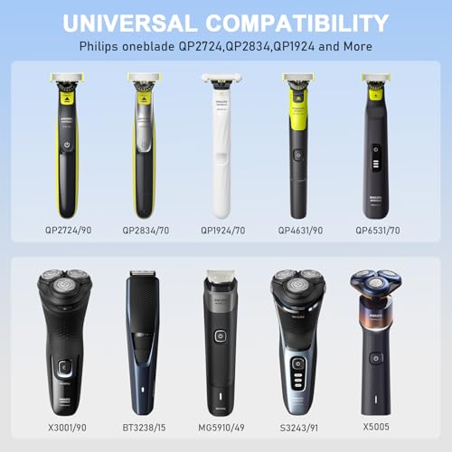 GOLDFOX 5V Charger Compatible with Philips Norelco One Blade 360 Newer Model QP2834 QP2724 MG9525 QP1324 QP1424 QP1924 QP4631 QP4530 MG9510 MG5910 for One Blade Series Electric Shaver Razor