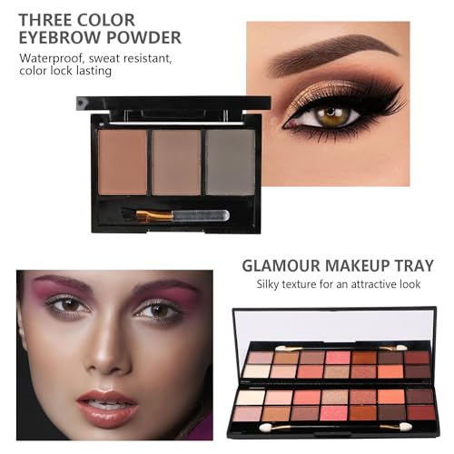 All in One Makeup Kit with Eyeshadow Palette, Lip Gloss & Brushes – DA112 Variation