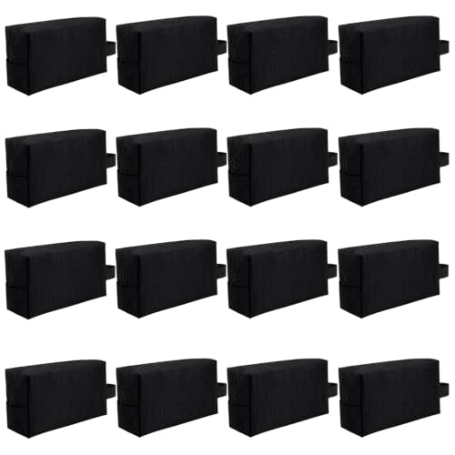 WZMYO 16-Pack Travel Toiletry Bags for Men & Women - Black, Foldable & Water-Resistant
