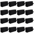 WZMYO 16-Pack Travel Toiletry Bags for Men & Women - Black, Foldable & Water-Resistant