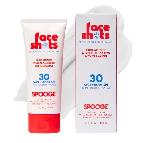 Face Shots Mineral Sunscreen SPF 30 - 3.4 Fl Oz Non-Greasy UVA & UVB Protection
