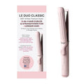 L'ANGE HAIR Le Duo Grande 360¡Æ Airflow Styler | 2-in-1 Curling Wand & Titanium Flat Iron Professional Hair Straightener and Curler with Cooling Air Vents to Lock in Style (Blush)