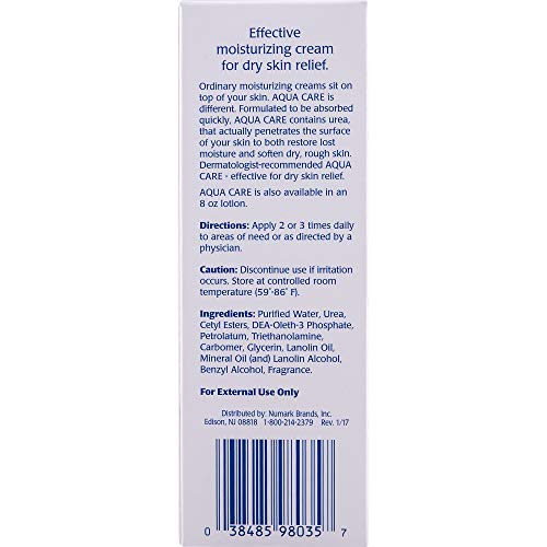Aqua Care Cream 2.5 oz Tube (Pack of 2) – Hydrating Moisturizer with 10% Urea