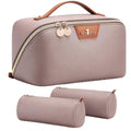 MOT HINN 3-in-1 Travel Makeup Bag Organizer Grey - Detachable Cosmetic Case