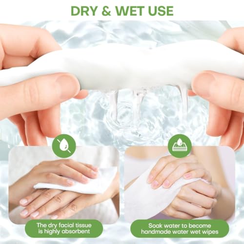 Disposable Compressed Towel Tablets 500 Pcs with Dispenser - Green, Reusable & Eco-Friendly