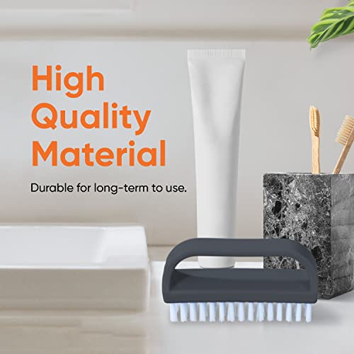 Superio Stiff Nail Brush for Cleaning Fingernails Small Scrub Brush with Handle, Cleaning Brushes for Hands, Toes, and Nails (Black, 12 Pack)