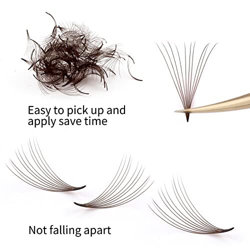 Brown Lash Extensions 10D Premade Fans 1000pcs Mix 9-16mm - Eyelash Extensions