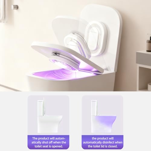 UV Toilet Sanitizer Lamp 2-Pack with White Variation - Hands-Free UV-C Disinfection