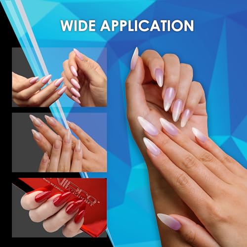 Long Square Soft Gel Tips - Pre-Roughened, 550 pcs, Flexible Nail Tips