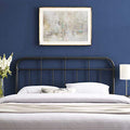 Modway Alessia Black Queen Headboard - Modern Farmhouse Metal Bed Frame