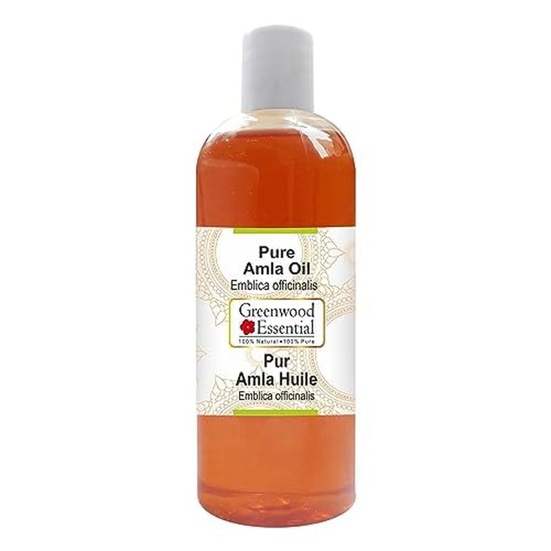 Greenwood Essential Amla Oil (Emblica officinalis) | Infused | Pure | Non-Sticky | Lightweight | For Hair Care Routines | Men & Women | Traditional Use | Natural | 200ml (6.76 oz)