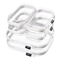 YQBRAO Clear Hard Shell Zipper Cases - 6 Travel Organizers, White, TSA Compliant