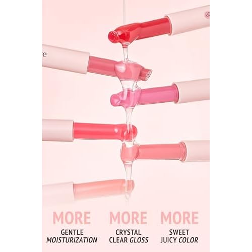 self beauty Veganize Collagen Lip Glass Balm - Hydrating Lip w/Hyaluronic Acid - Vegan Korean Lip Balm Moisturizing Lip Care ? Lip Gloss Repair for Dry Cracked Lips 0.06 oz (#8 Dried Rose)