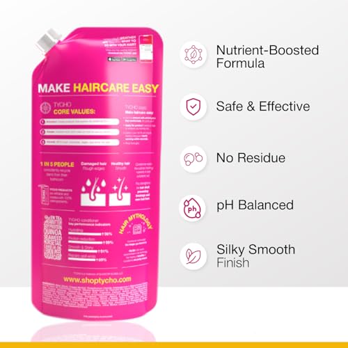 Conditioner Refill Pouch for Damaged Dry Hair - 450ml Hydrating Hair Care