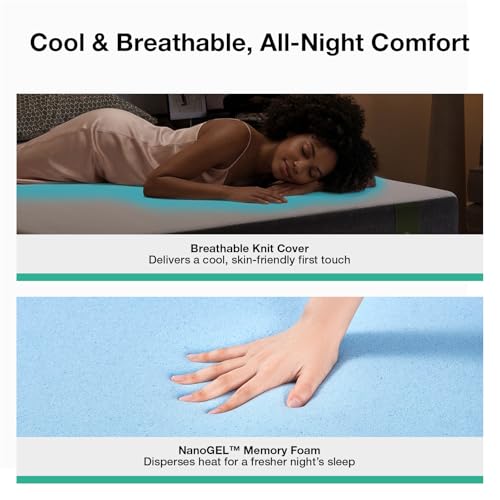 NanoGel Memory Foam Mattress Twin - Cool, Supportive, Motion Isolation