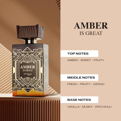 Zimaya Amber Is Great Unisex Eau De Parfum Spray 3.4 Fl Oz - Aroma Set