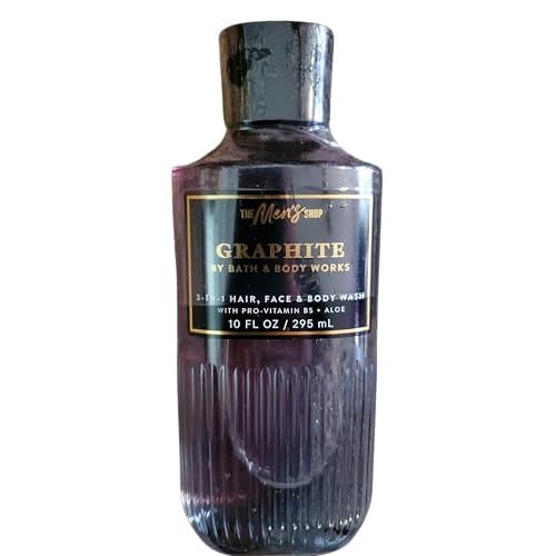 Bath & Body Works Men's Graphite Ultimate Hydration Body Cream and 3-in-1 Face, Hair, Body Gel Wash 2 Piece Set