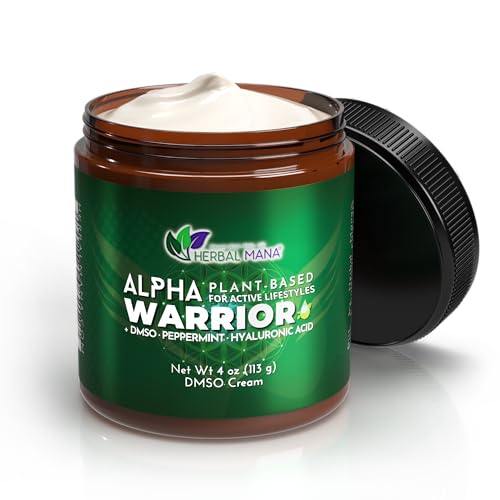 Herbal Mana Alpha Warrior DMSO Body Cream – Fast-Absorbing Cooling Moisturizer